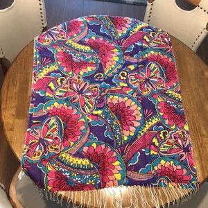 Lilly Pulitzer big pashmina scarf. Silk Cashmere. Butterflies, pink and purple